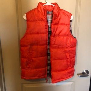 Men’s Arizona jeans co orange puffer vest vintage